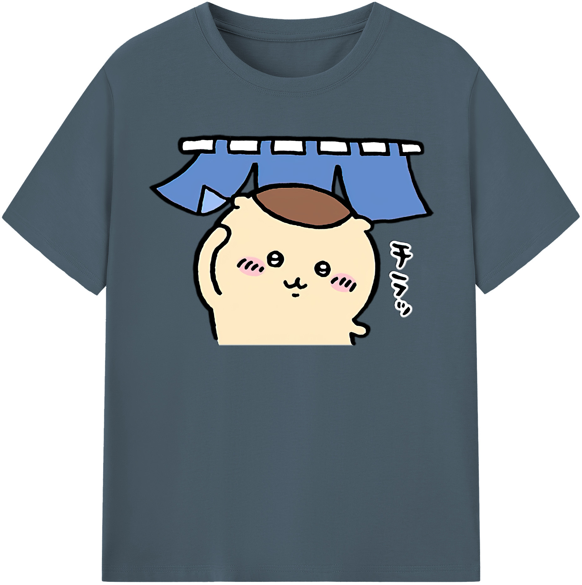（画像用） ちいかわ くりまんじゅう Chii-kawa kuri manjū 綿100％半袖Tシャツ（フロントプリント）